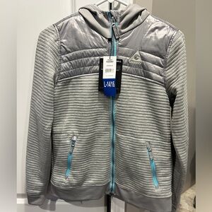 Gerry Silver Girls Kids Zip-up Hooded jacket Large 14/16